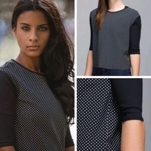 Lululemon Out Of This World Women's Black and White Polka Dot Top Size 4